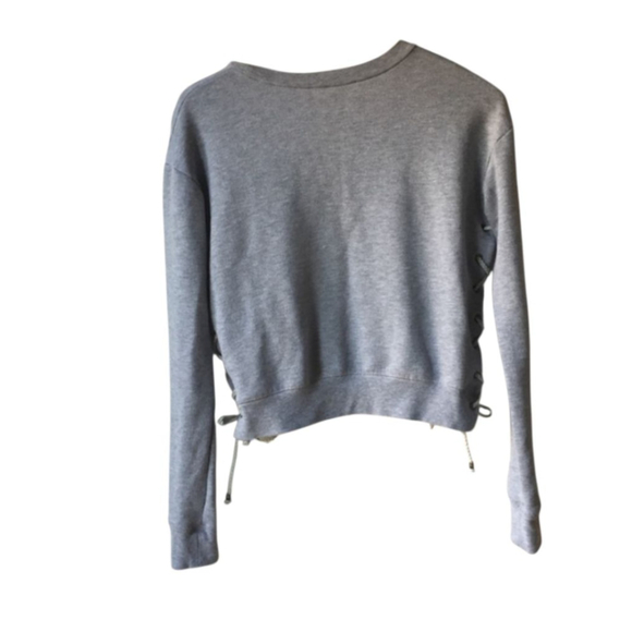 Ragdoll! Edgy Side Laced Sweatshirt with Embrodierd Stich Detail Well Made C/P - Picture 9 of 14